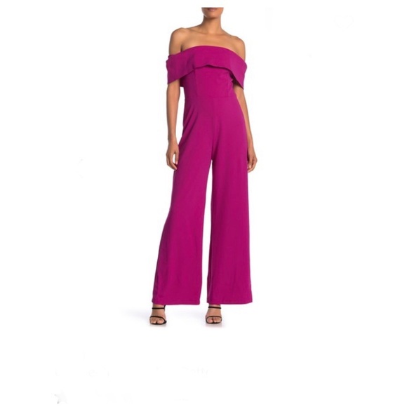 MARINA Pants & Jumpsuits Marina Off The Shoulder Bell Bottom